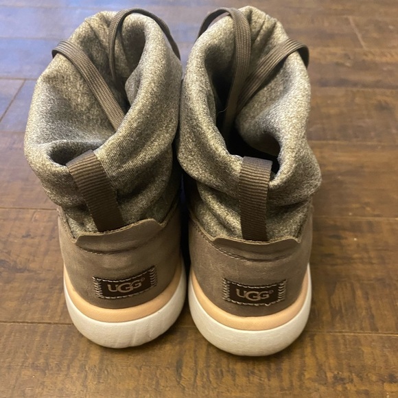 UGG Islay Leather spandex knit Mole high top Sneakers - Picture 3 of 11
